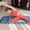 Mat Towel - Blue Green Marble